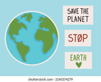 save the planet icons set