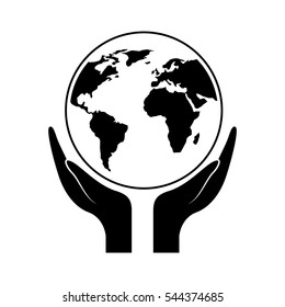 save the planet isolated icon vector illustration design