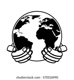 save the planet isolated icon vector illustration design