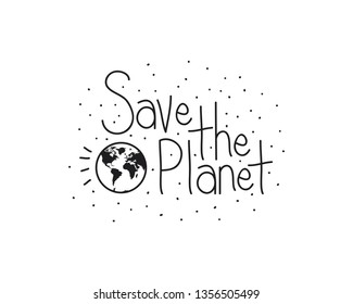 save the planet label icon