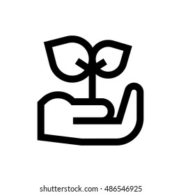 Save the planet line icon. Pixel perfect fully editable vector icon suitable for websites, info graphics and print media.
