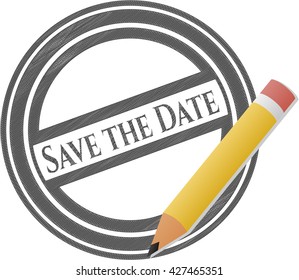 Save the Planet pencil emblem