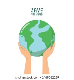 Save Planet Protect Earth Concept Stock Vector (Royalty Free ...