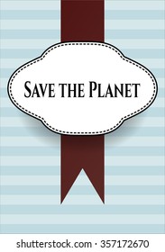 Guardar la tarjeta o afiche de estilo retro Planeta