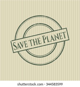 Save the Planet rubber texture