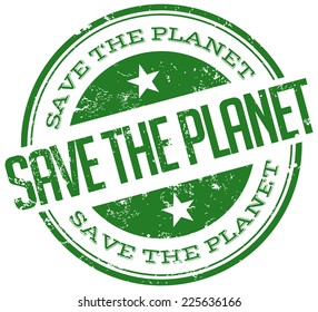 save the planet stamp