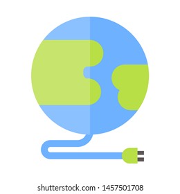 Save Planet, Save Tree icon. Flat illustration colored vector isolated icons of Eco Clean Green Energy for web