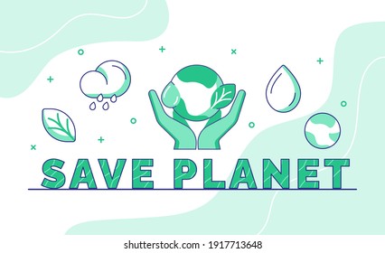 save planet typography calligraphy word art with outline style