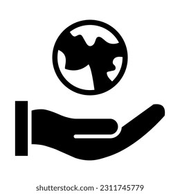 Save the Planet Vector Glyph Icon For Personal And Commercial Use.
