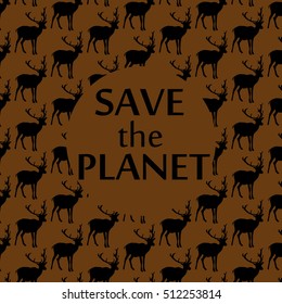 Save the planet. Vector illustration.
