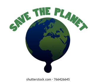 save the planet vector illustration 