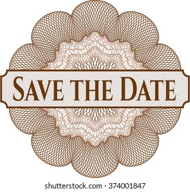 Save the Planet written inside abstract linear rosette