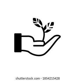 save plant icon isolated sign symbol vector illustration - with style glyph icons