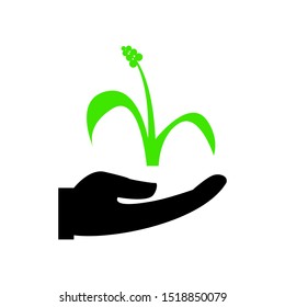save the plant icon vector design template