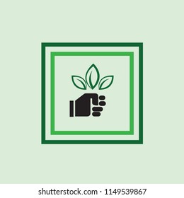 save plants , save earth icon vector