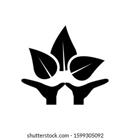 Save the plants icon vector illustration design template