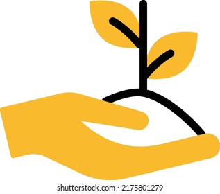 Save plants, illustration, vector on a white background.