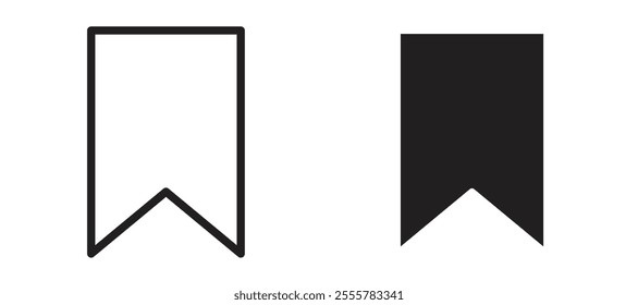 Save post vector icon set in black color.