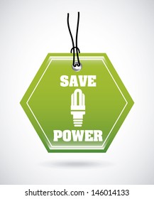 save power signal over gray background vector illustration 