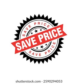 Save Price Letter Rubber Stamp Template