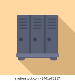 Save protect online icon flat vector. Safety online metal ui. Dollar fixed insurance