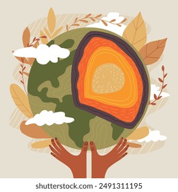 Save and protect the planet illustration vector design