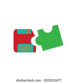 Save Puzzle Logo Icon Design