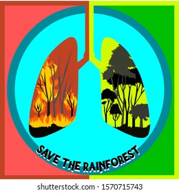 SAVE THE RAINFOREST, the earth needs our help.