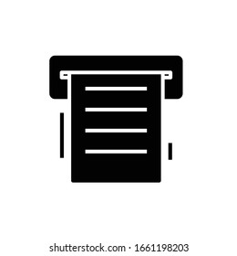 Guardar icono negro de cobro, ilustración conceptual, símbolo plano vectorial, signo de glifo.