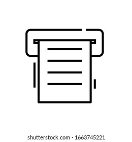 Das Symbol der Empfangszeile, das Concept-Zeichen, die Umrissgrafik der Vektorillustration, das Linearsymbol werden gespeichert.