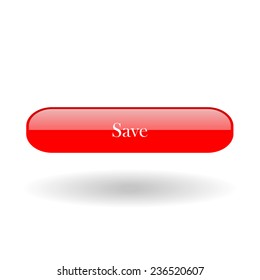 Save red vector button for a site