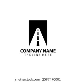 save road logo design vector