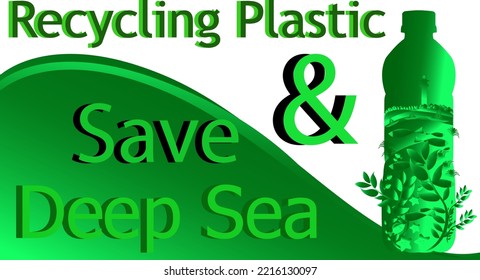 save sea recycle plastic save deep sea green Eco save 