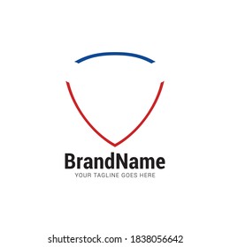 guardar la tecnología de protección de escudo plantilla de vectores de logotipo seguro.