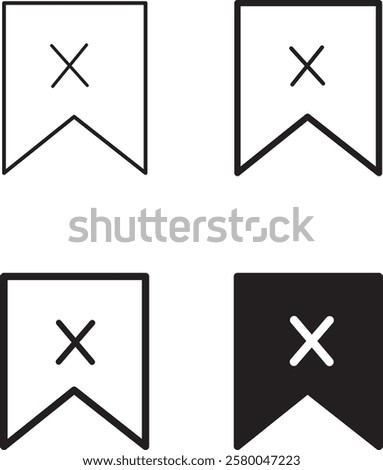 Save sign collection. Bookmark, outline icon for web
