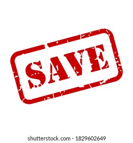 Save sign in rubber stamp style vector