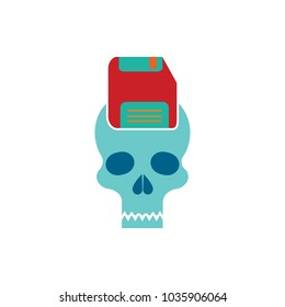 Save Skull Logo Icon Design