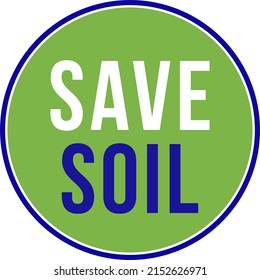 Logo de Save Soil. Logo del movimiento Salvar el suelo.