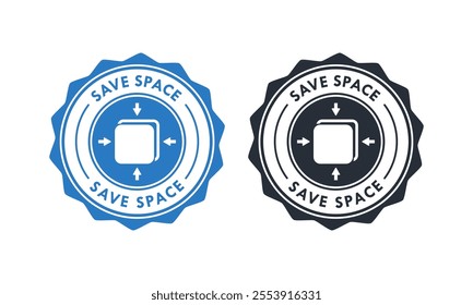 Save space design badge logo template