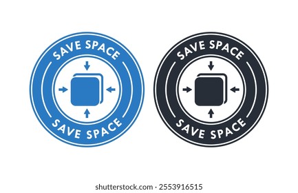 Save space design badge logo template illustration