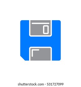 Save symbol. floppy disk icon vector, filled flat sign, solid colorful pictogram isolated on white. Logo illustration