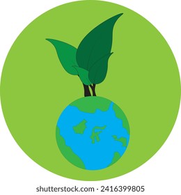 save this planet, the globe and plants, the earth of Indonesia. earth day concept.