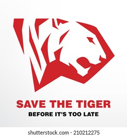 Save the Tiger before it's too late concept