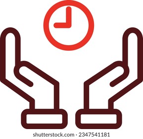 Save Time Glyph Two Color Icon For Personal And Commercial Use.

