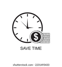 icono de tiempo de ahorro, icono de negocio