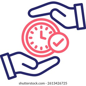 Save Time Icon Color Vector Illustration