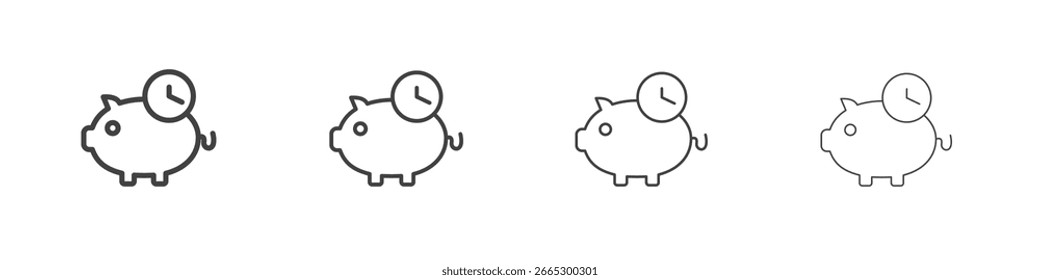 Save time icon concept outline symbol design.