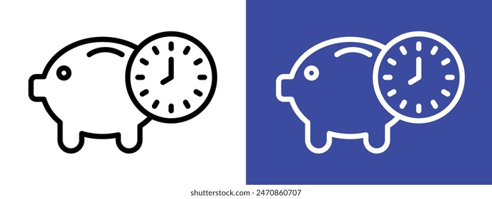 Save time icon logo set vector