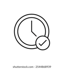 Save time icon Outline vector for web ui