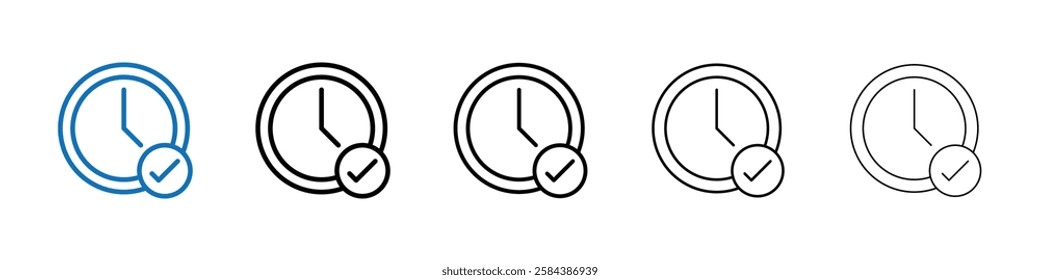 Save time icon Outline vector logo for web ui